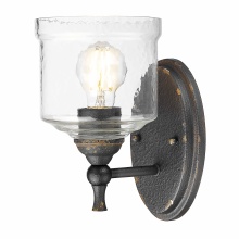 Golden 0806-1W ABI-HWG - Golden Lighting Keating 1-light Wall Sconce in Antique Black Iron